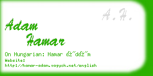 adam hamar business card